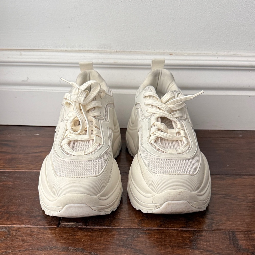 Cream Chunky Sneakers